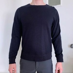 Banana Republic navy terry crewneck sweatshirt preppy nautical beach classic Y2K